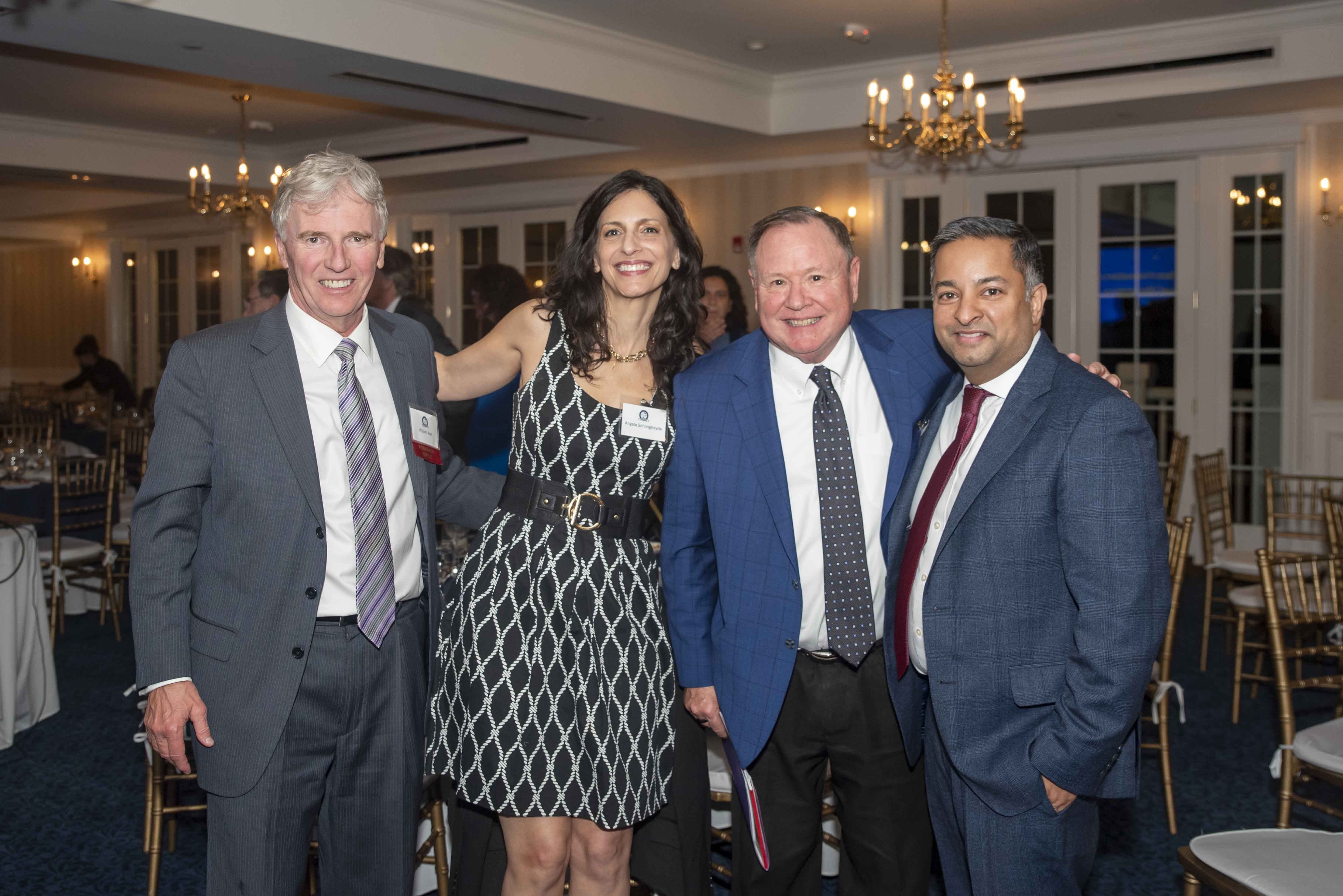 L-R: William S. Fish, Jr., Catherine Roraback Fellow; Angela Schlingheyde, Executive Director of CBF; Hon. Barry Armata, CT Superior Court and Chair of the James W. Cooper Fellows Program; and Hon. Cecil Thomas, CT Superior Court and Chair of the Fellows