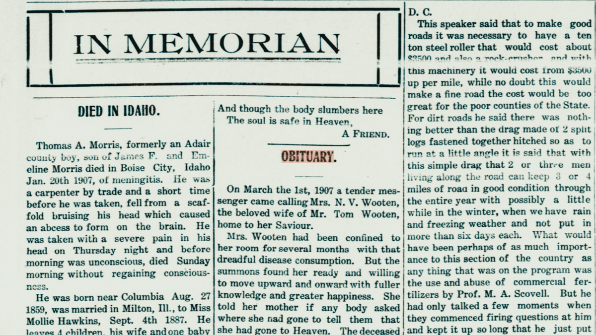 Finding Your Ancestors Obituaries (for Free!)