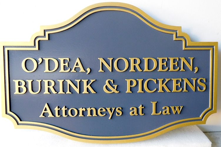 A10011  - Carved 2-D Law Office Sign