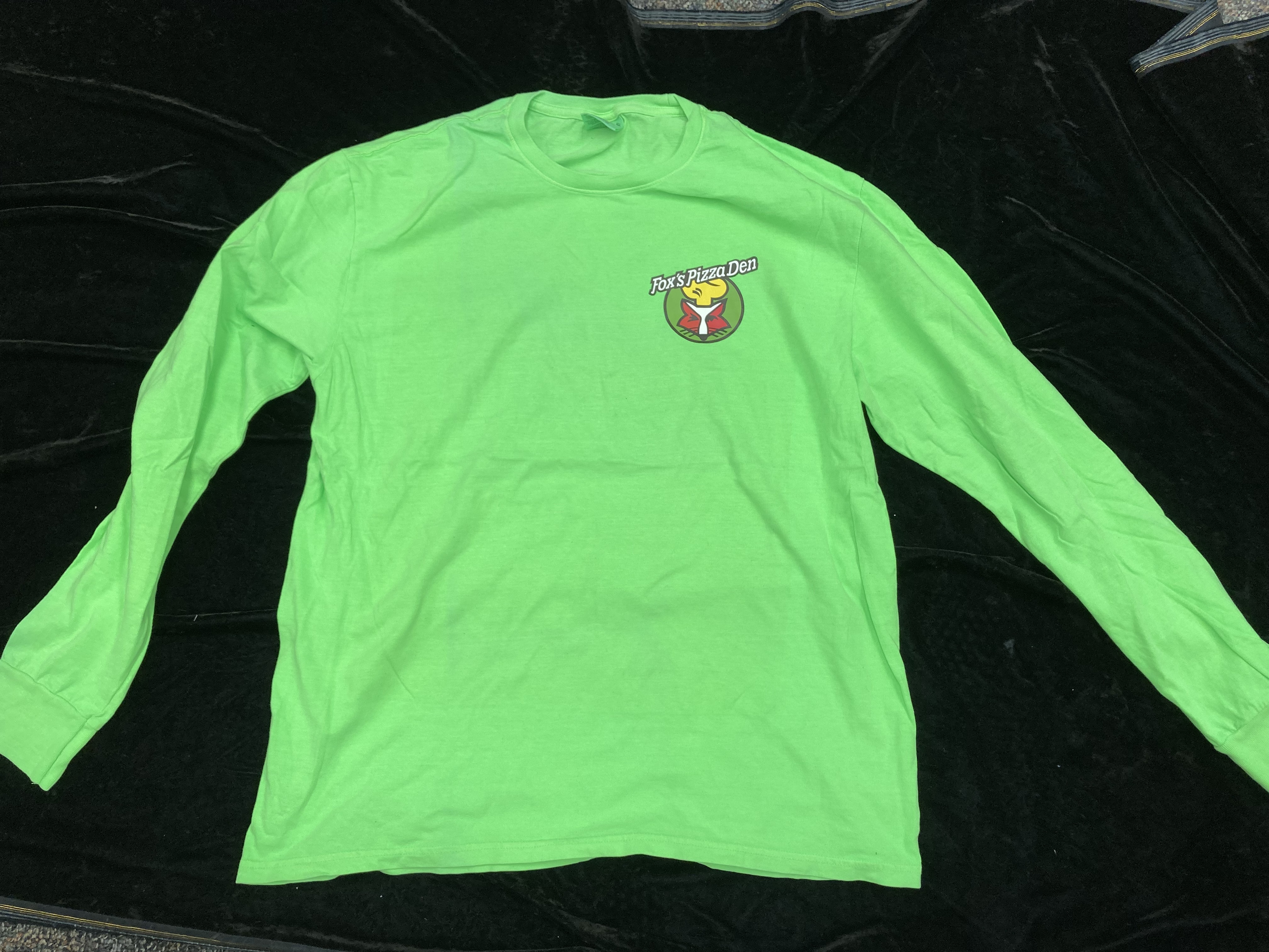 SALE Fox's Logo - XL Neon Green Long Sleeve