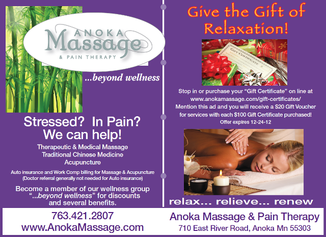 Anoka Massage & Pain Therapy Back