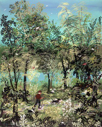 Maxwell Mays painting of his property entitled "Woods Walk"