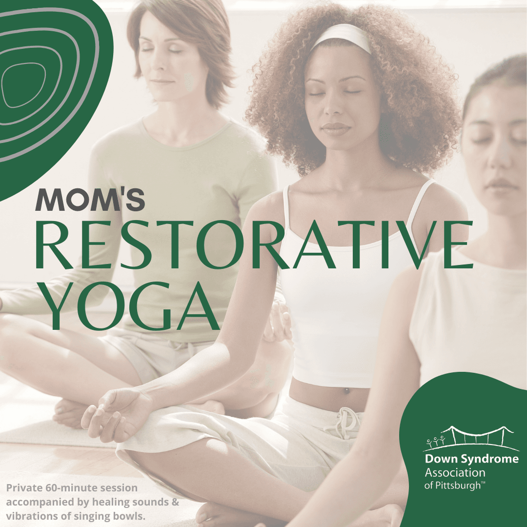 Mom's Restorative Yoga Flyer.