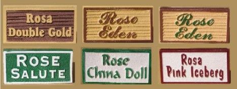 GA16680 - Wood Look and Sandstone Look Carved Signs for Plant Names (Roses) 