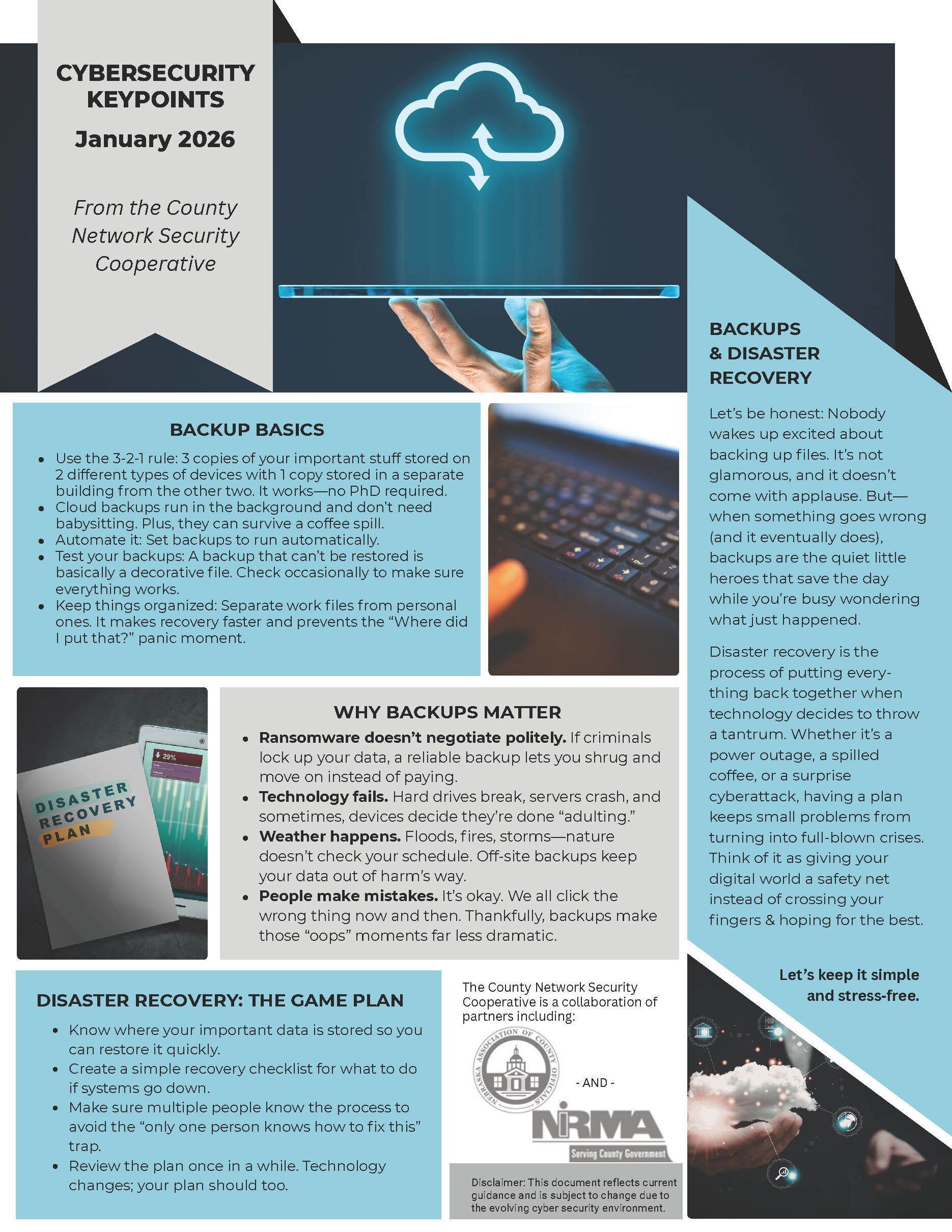 January 2026 Cyber Security Key Points - Backups & Disaster Recovery