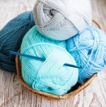 Yarn and needle.