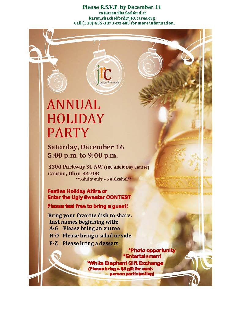 Jrc Newsletter Events Event Calendar Jrc Annual Holiday Party