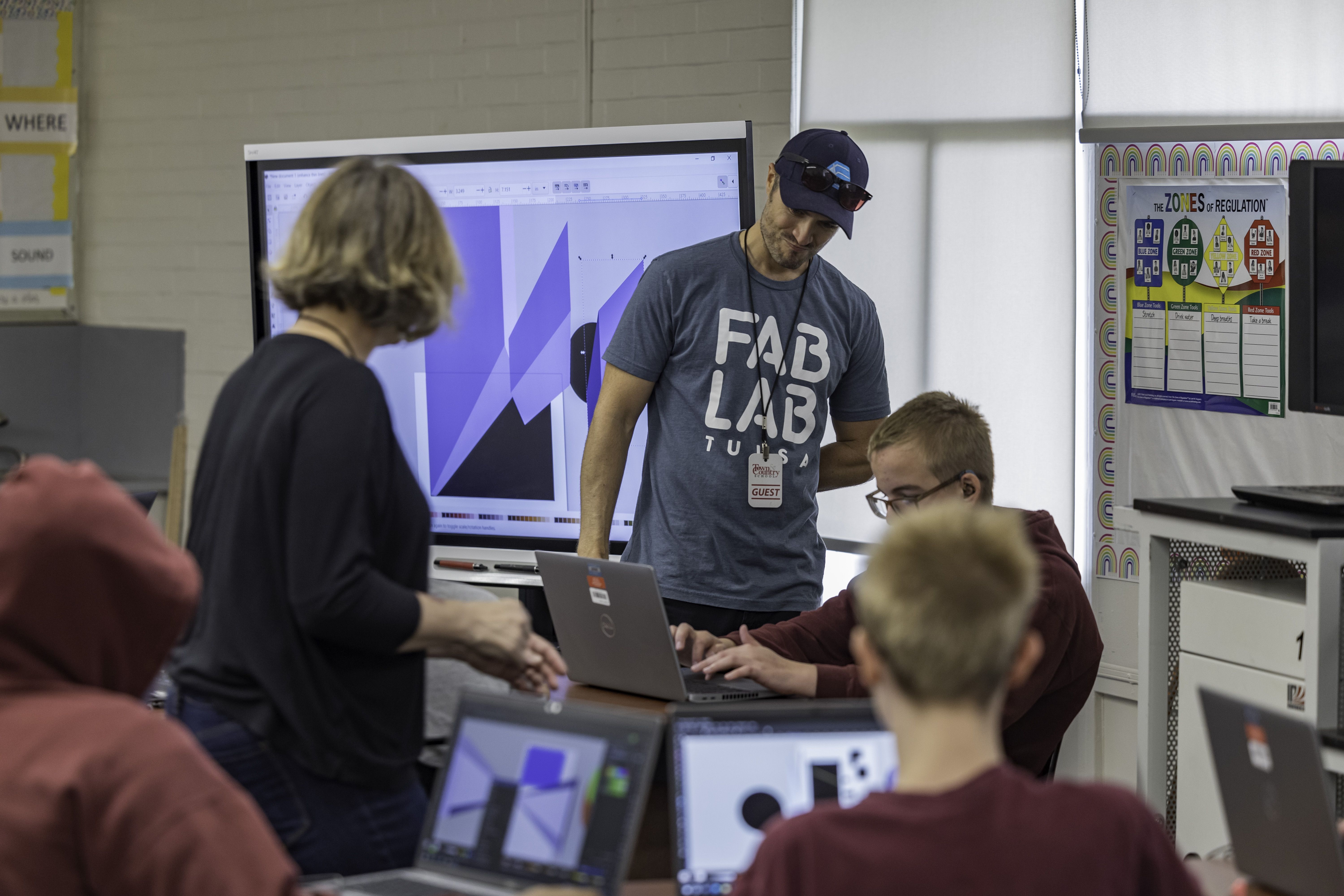 Student watching a lesson