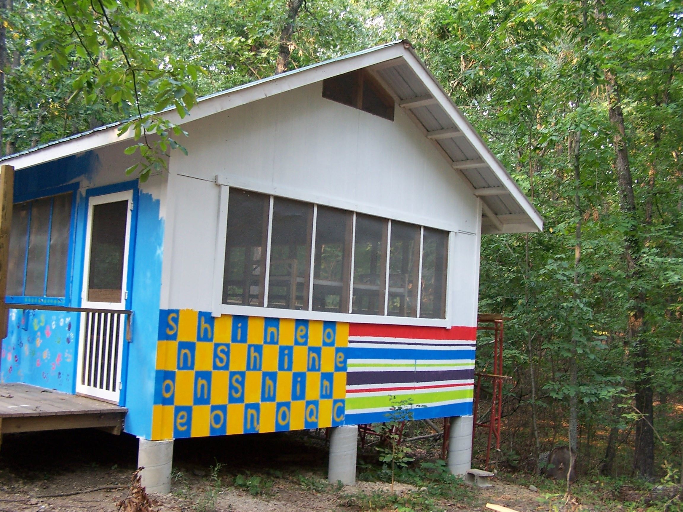 Cabin Mural Reading Shine On