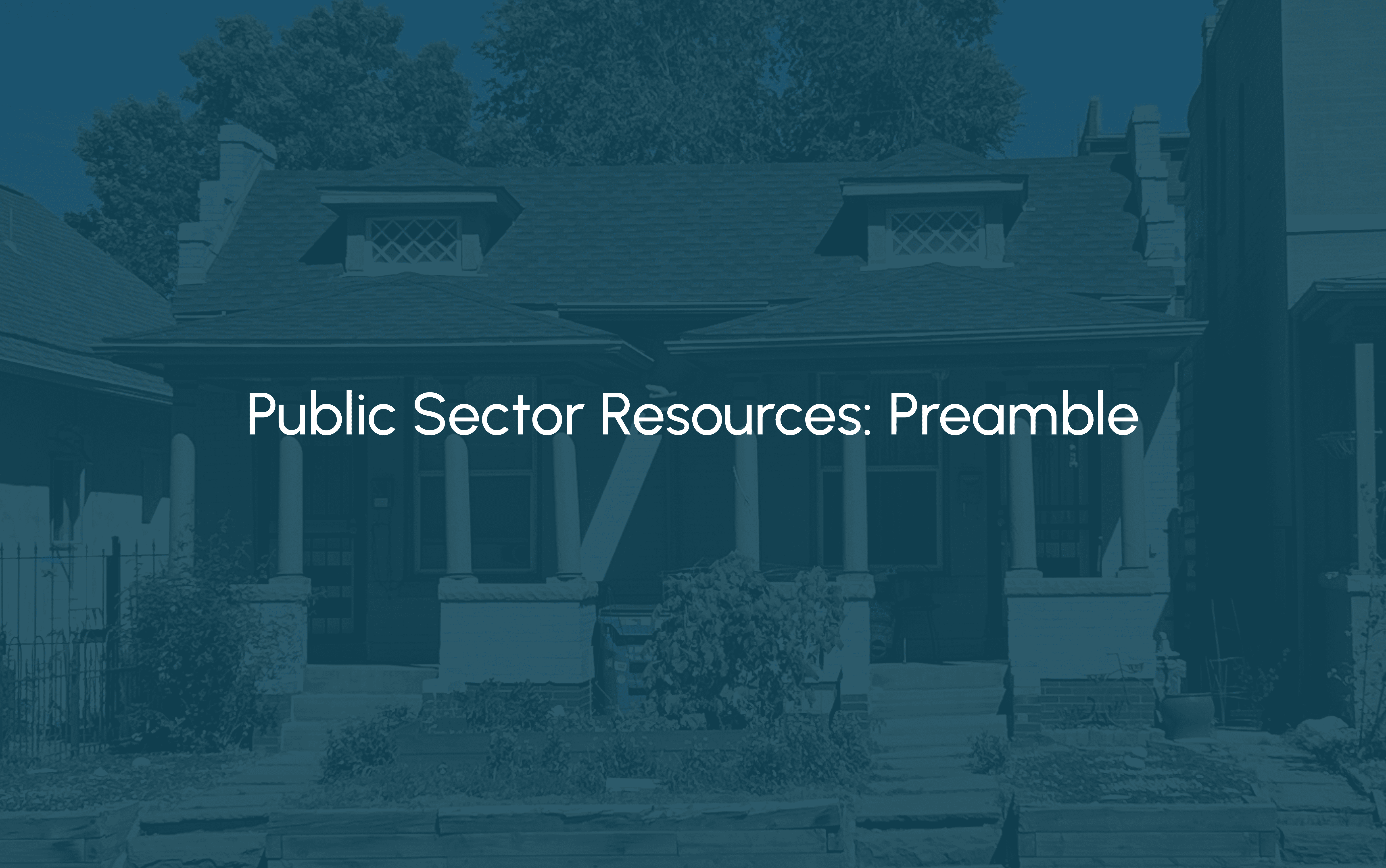 Public Sector - Preamble