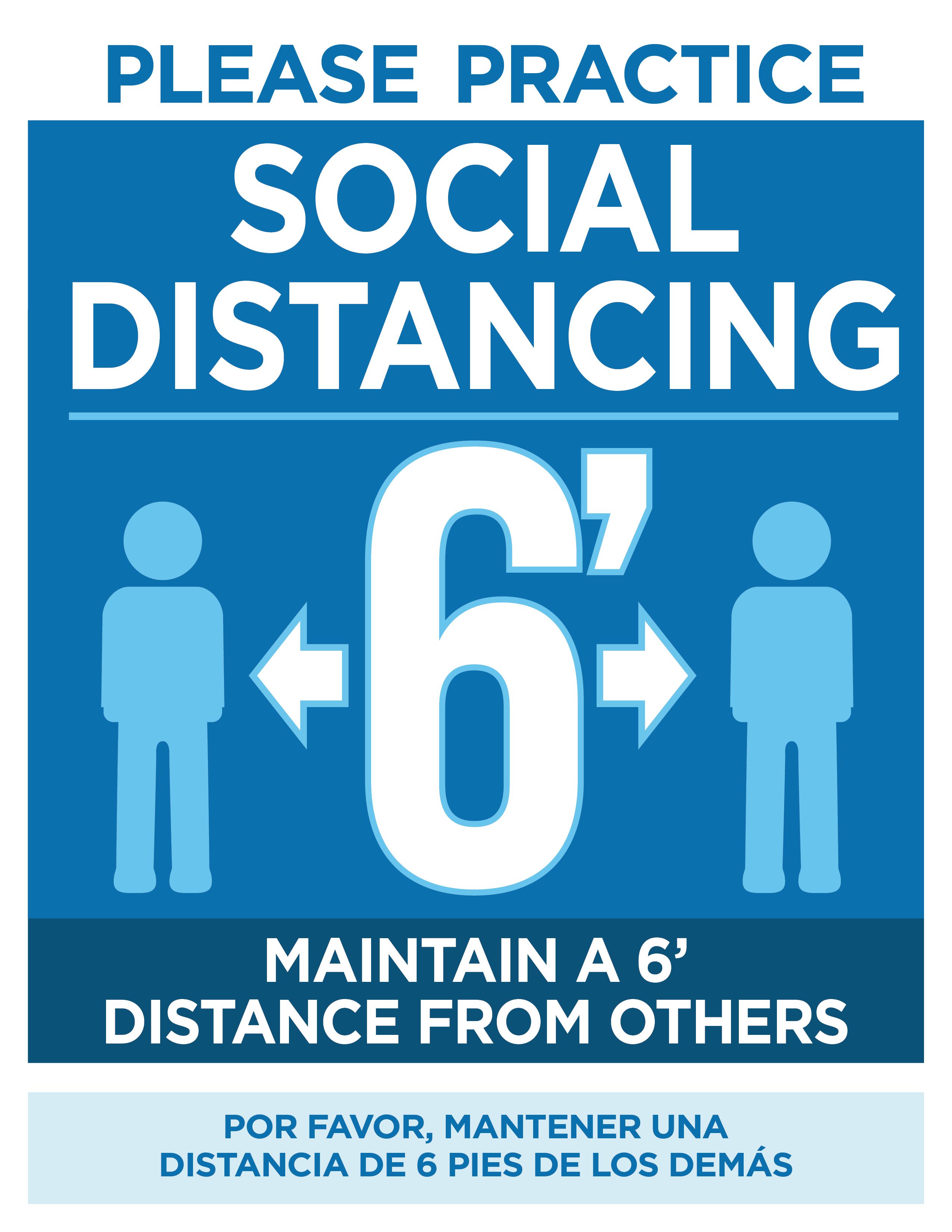 Poster Social Distancing Signs Free Printable Goresan