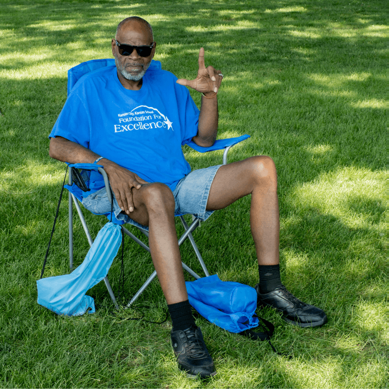 Aaron at the Golf Tournament