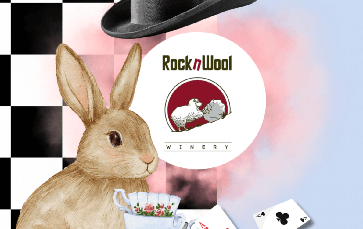 Bunny and a top hat on a pink background