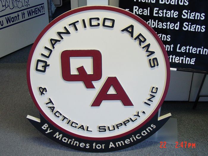 Quantico Arms Storefront Sign