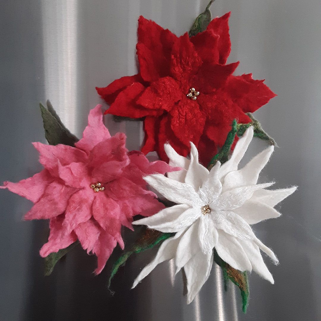 Felted Poinsettias Workshop