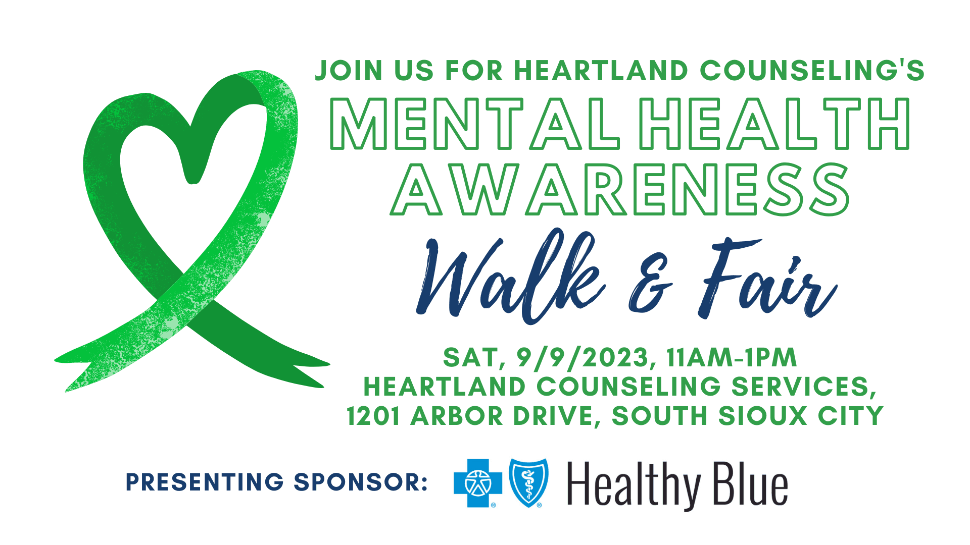 Heartland Counseling & Healthy Blue Partner to Raise Awareness of Mental Health Services and Substance Abuse Recovery Month with Walk & Fair!