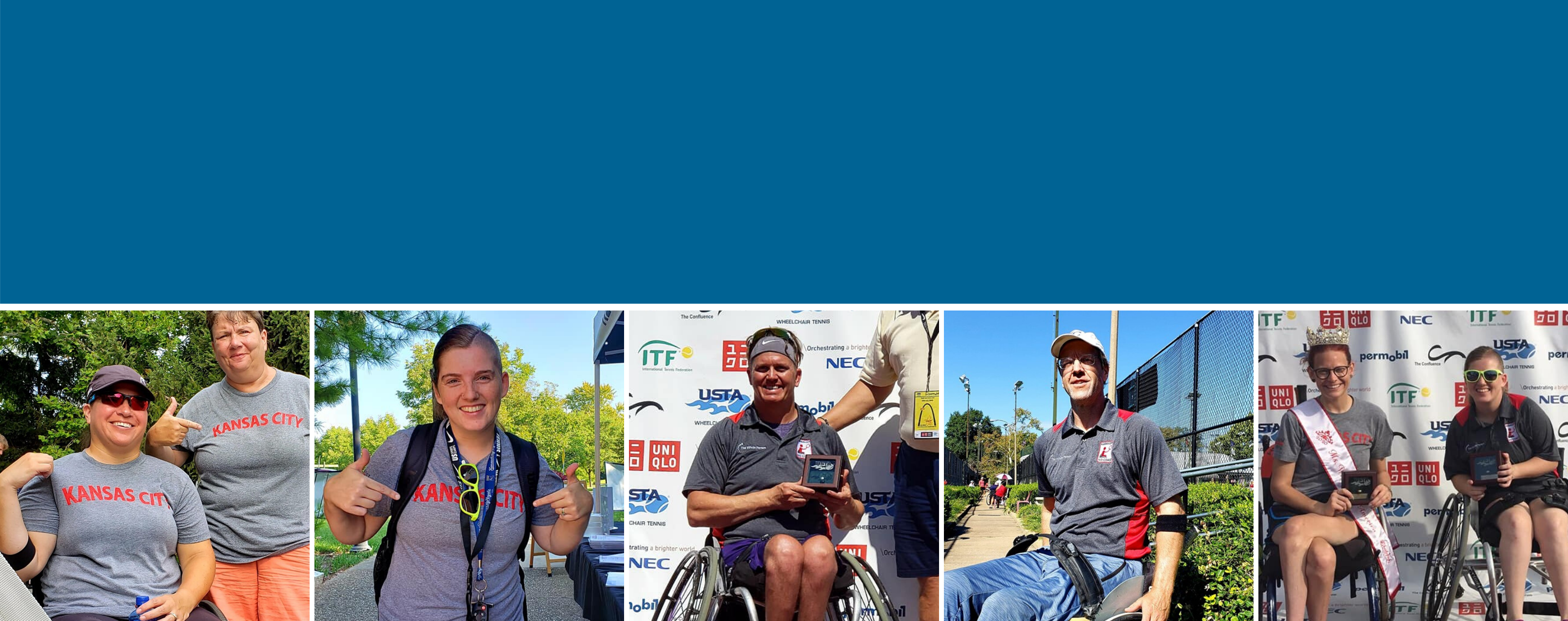 Images of winners at the USTA tennis tournament