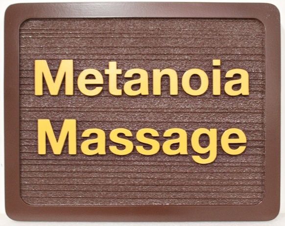 B11217 - Carved and Sandblasted HDU Sign for "Metanoia Massage"