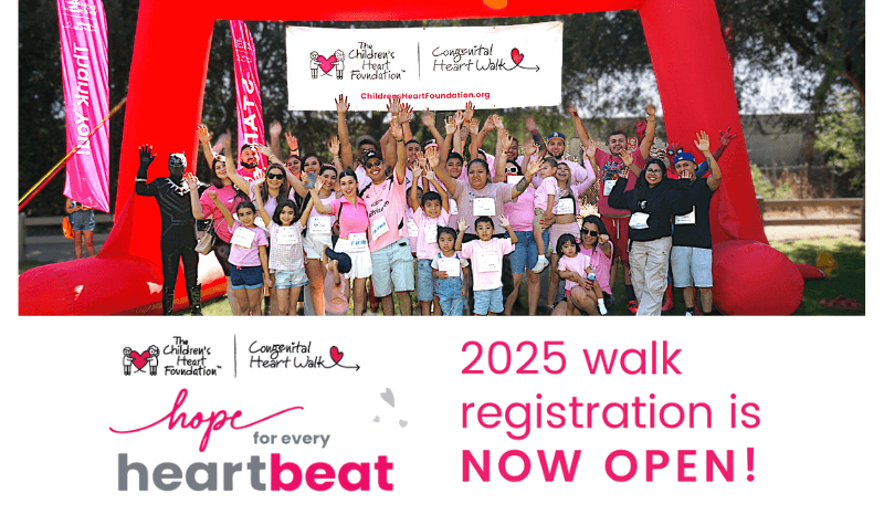 Registration is NOW OPEN for the 2025 Congenital Heart Walks!