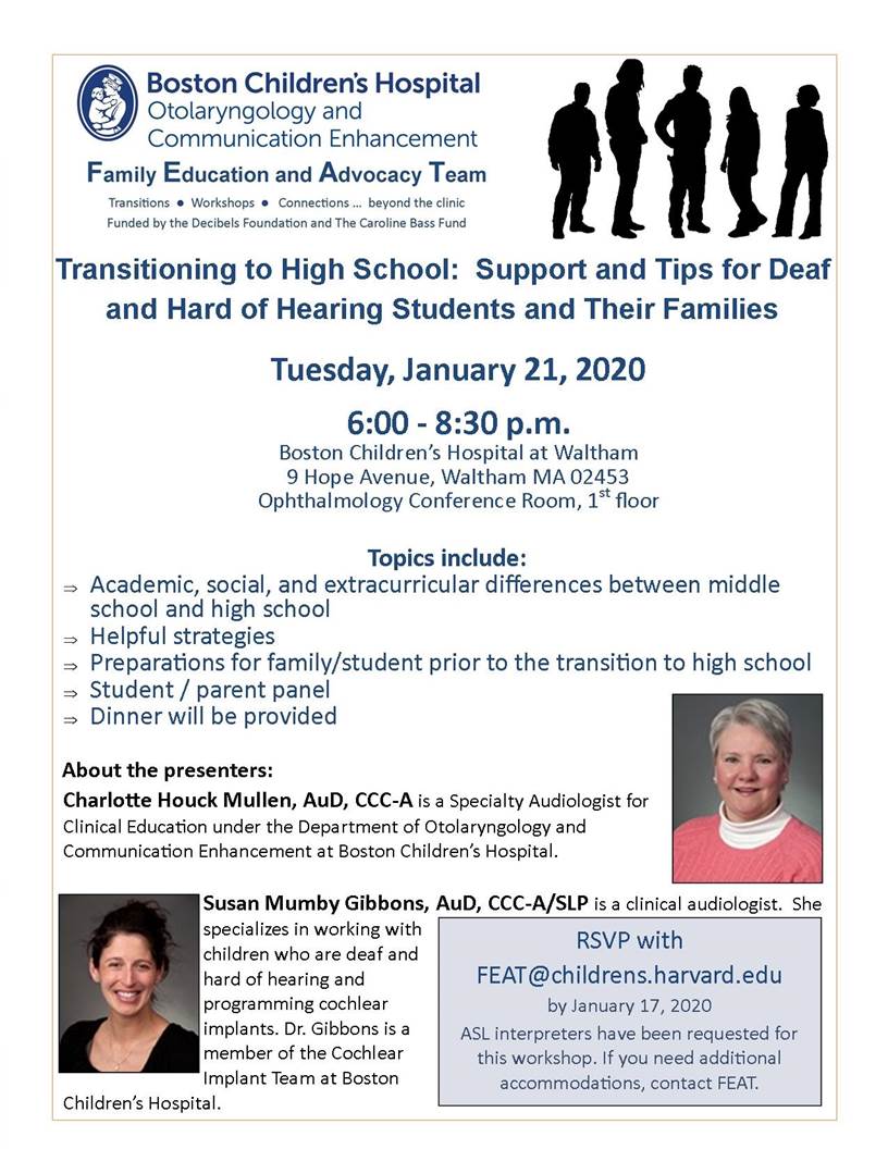 Transitioning to High School for D/HH Students and Families