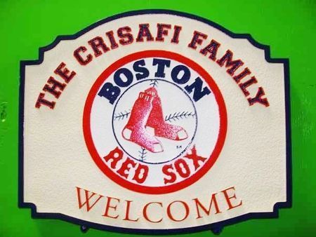 Boston Red Sox Aluminum Embossed Baseball Logo Emblem