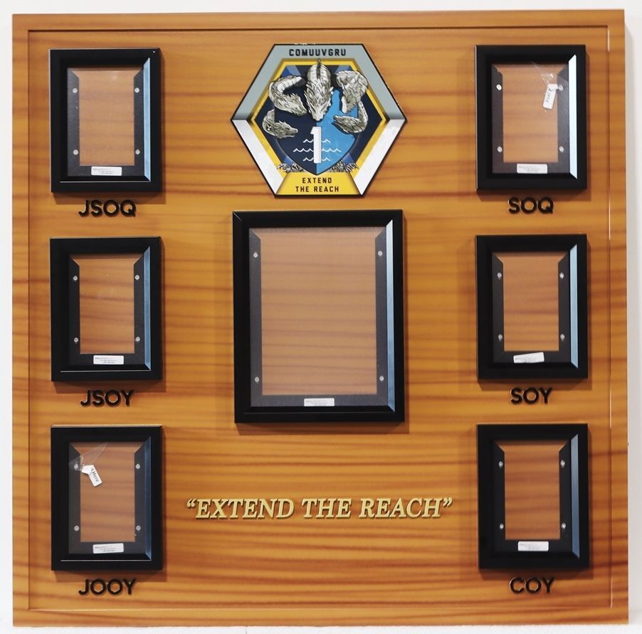 SA2242 - Carved Leadership Photo Board for the US Navy's COMUUVGRU One  (Unmanned Underwater Vehicle Command) 