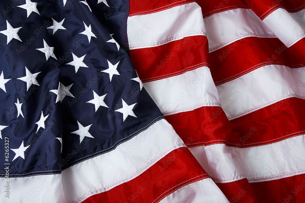 American flag waving