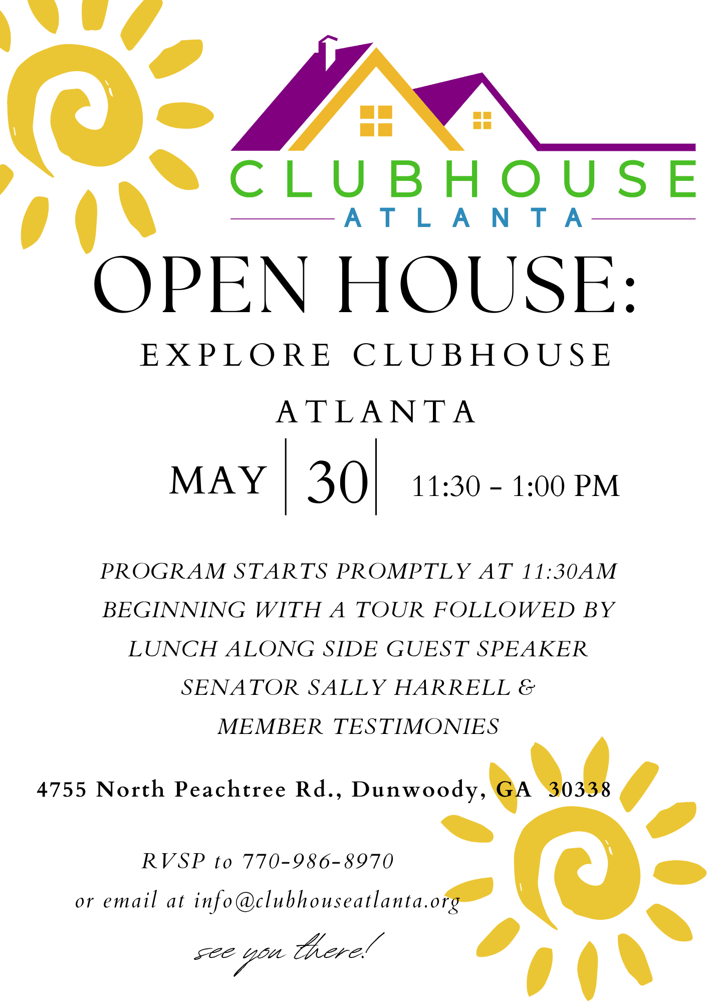 Clubhouse Atlanta Open House: Discover firsthand the transformative work we do to support mental health.