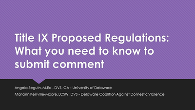 Title IX Proposed Regulations: What you need to know to submit comment