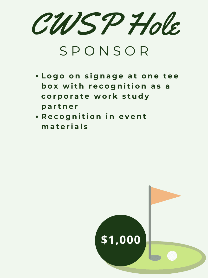 Corporate Work Study Partner Hole Sponsor