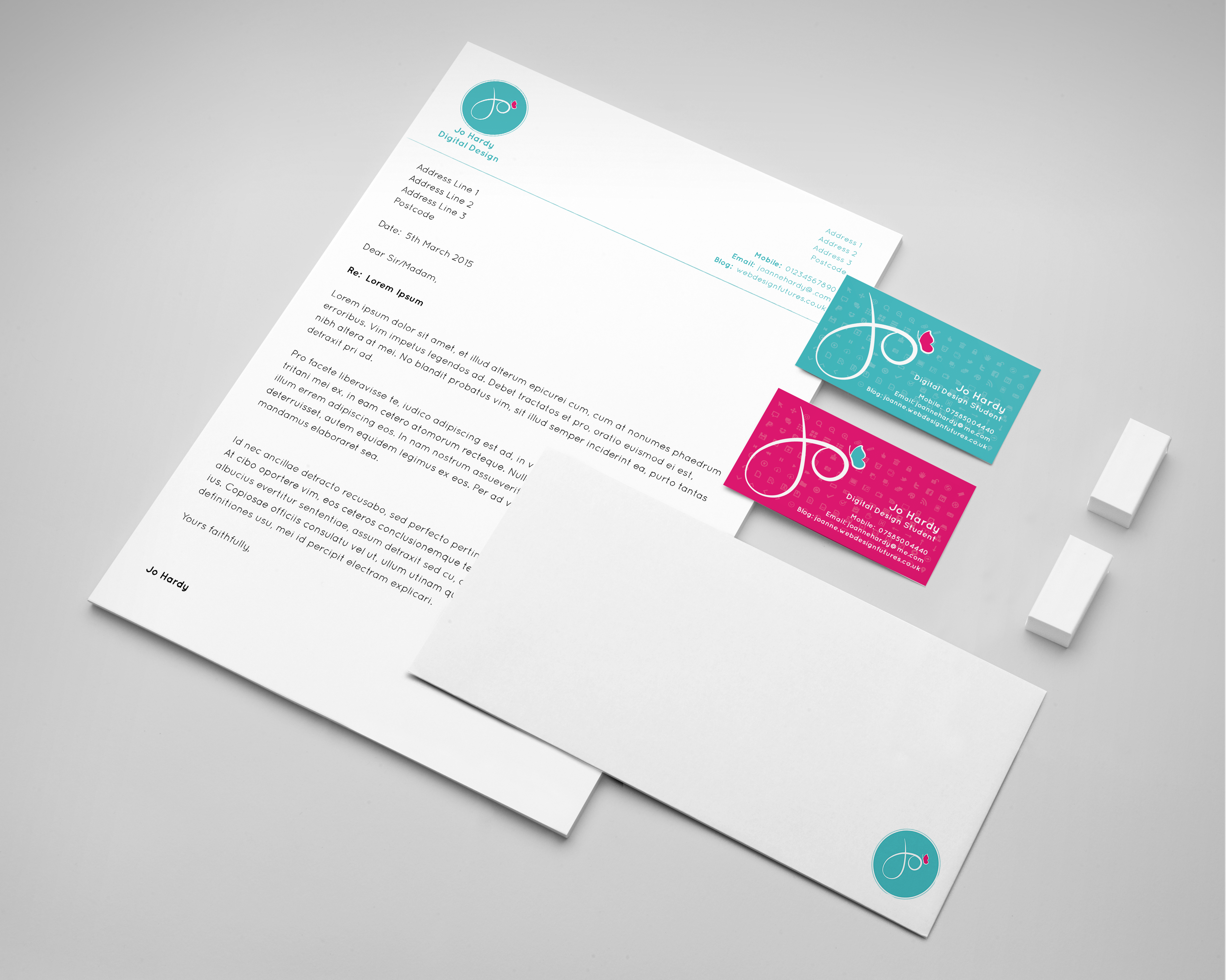 Letterhead, Envelopes and Business Cards