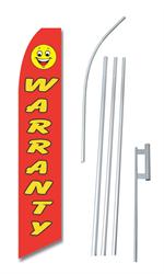 Warranty Swooper/Feather Flag + Pole + Ground Spike