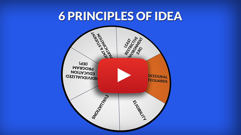 Link to youtube video 6 Principles of IDEA: Procedural Safeguards