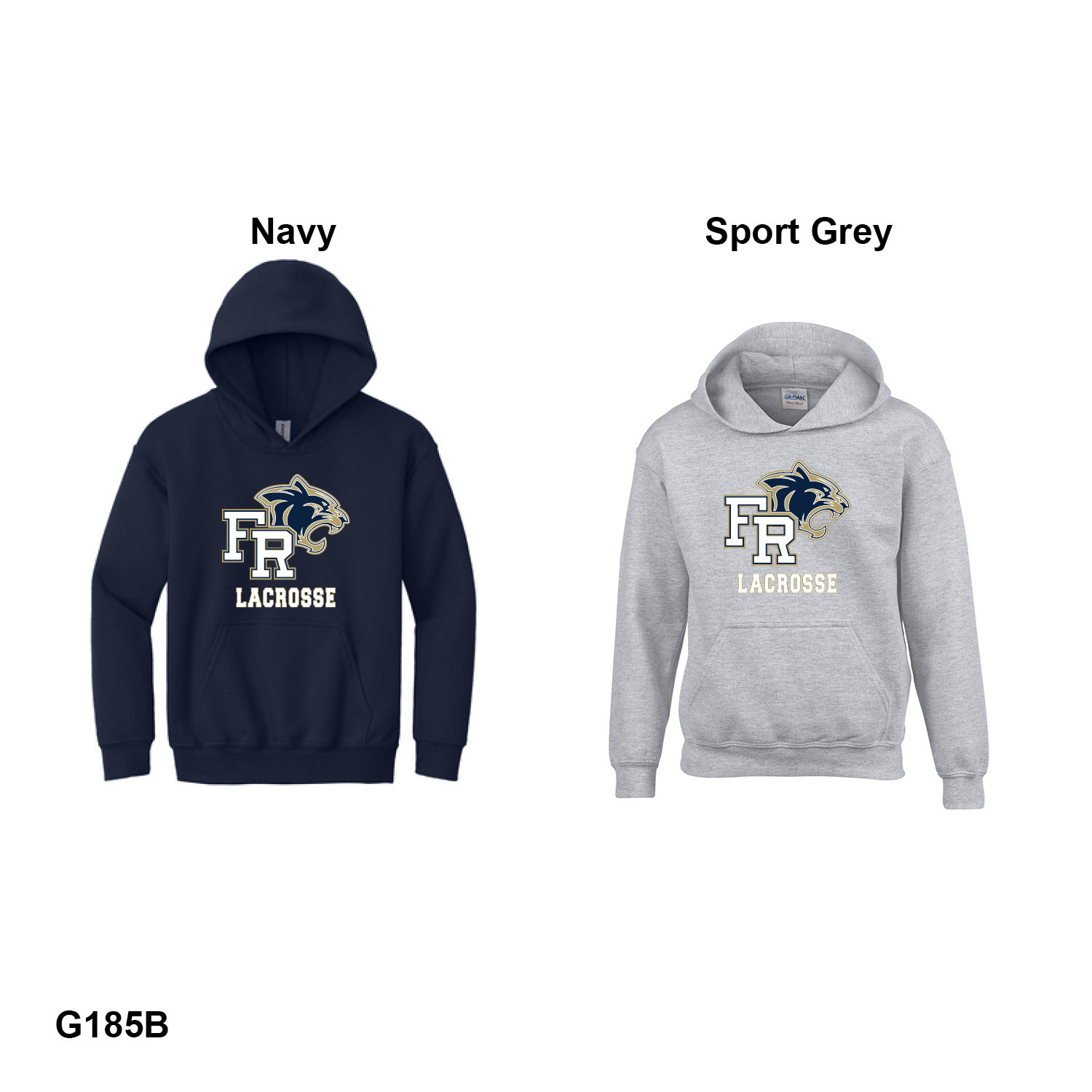 GIRLS LACROSSE LOGO - Gildan Youth Heavy Blend™ Hooded Sweatshirt