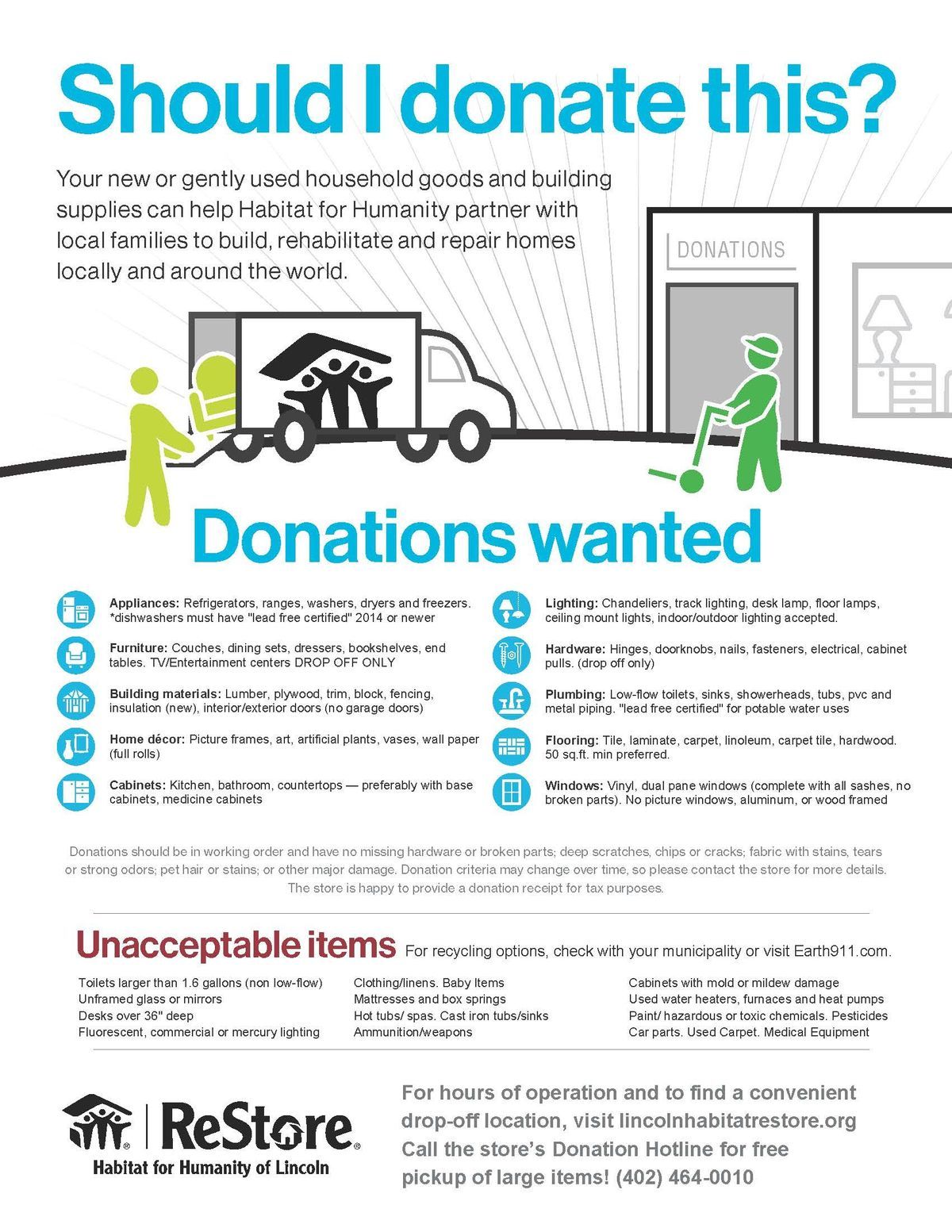 Habitat for Humanity Lincoln ReStore Donate