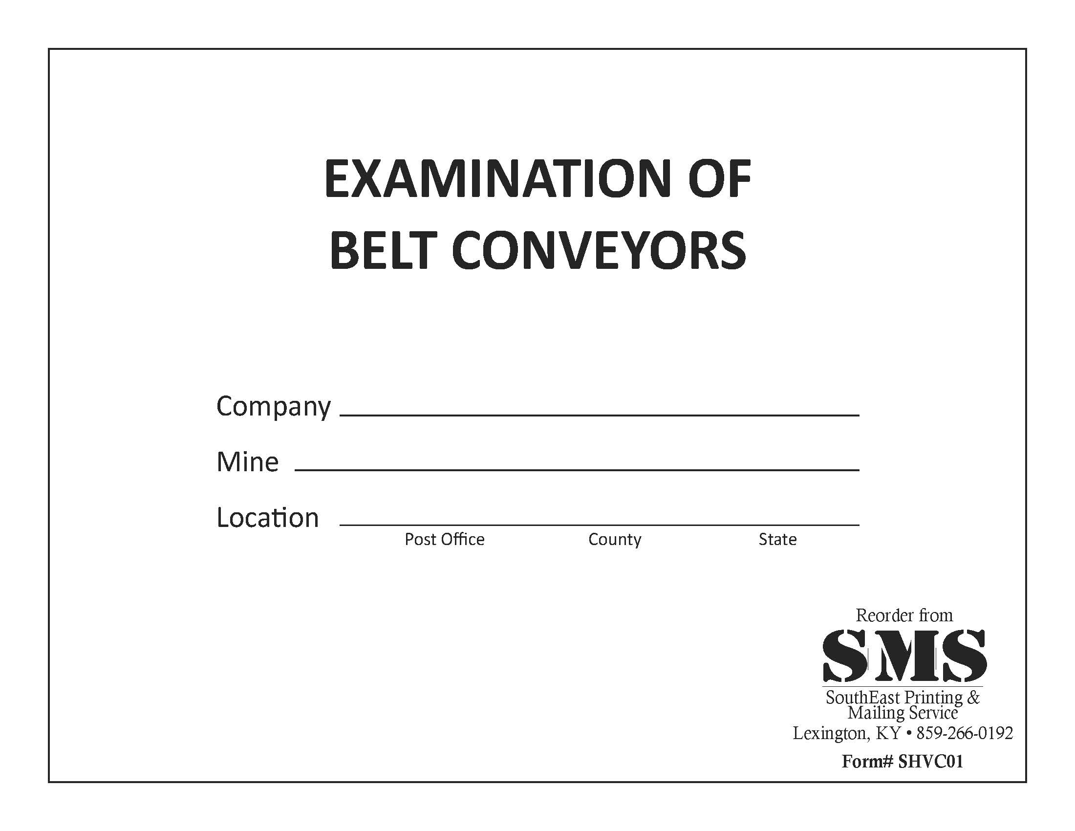 Examination of Belt Conveyers