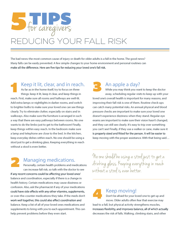 5 Tips for Reducing Your Fall Risk