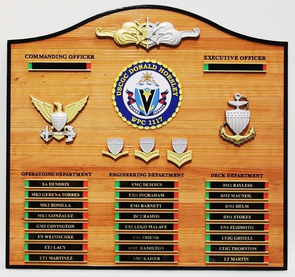 Chain-of-command and military leadership boards and plaques