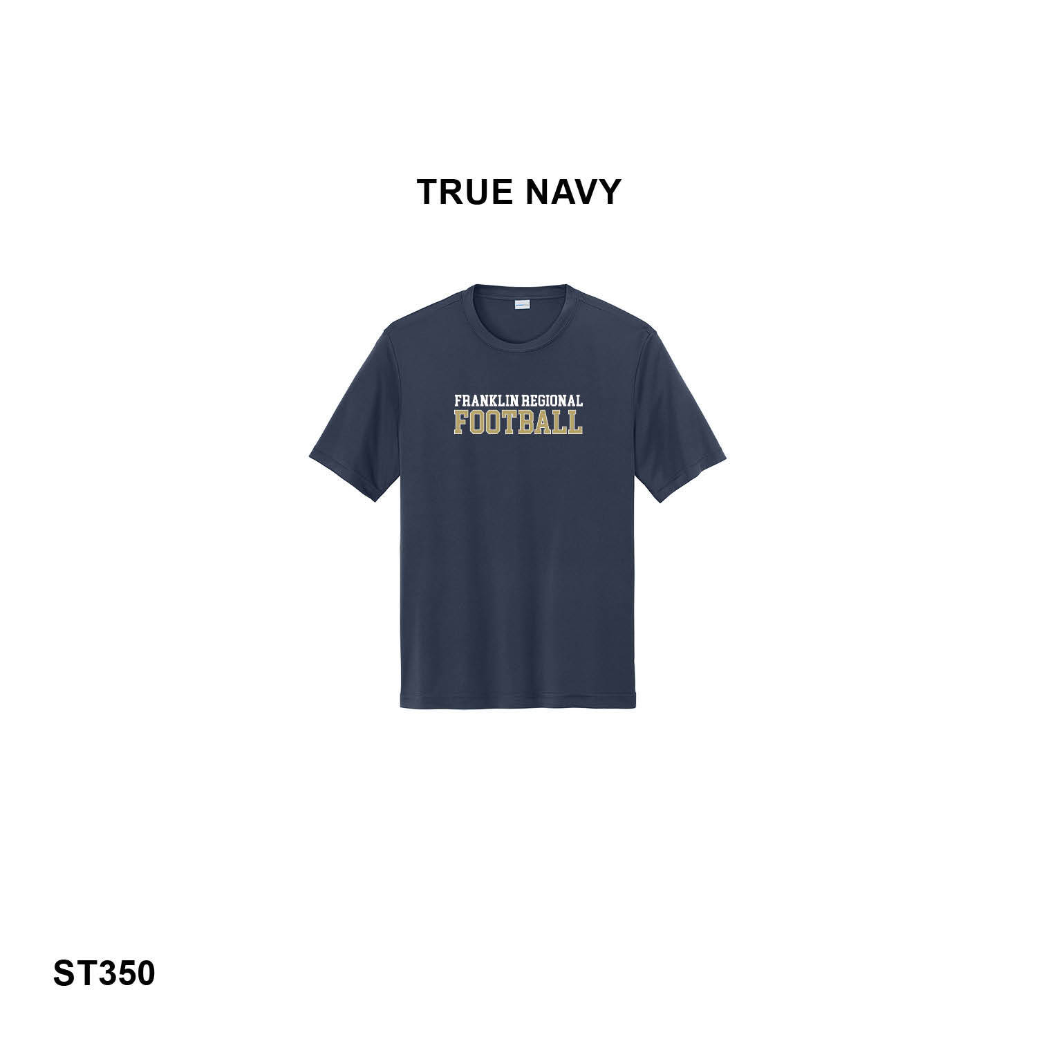 FRANKLIN REGIONAL FOOTBALL LOGO (WHITE & VEGAS) - Sport-Tek® PosiCharge® Competitor™ Tee