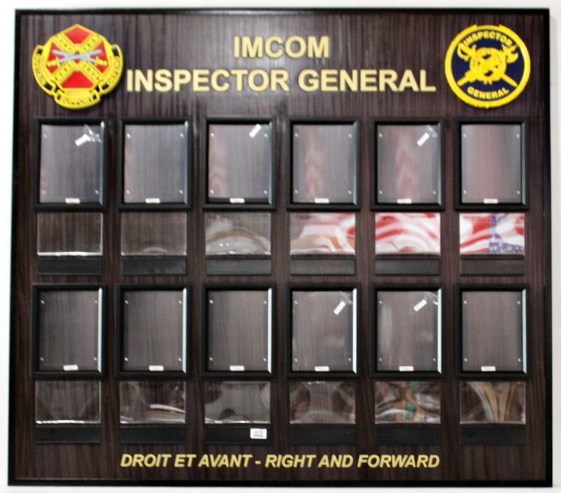 MP-3029 - IMCOM Inspector General Recognition Board with Framed Photos
