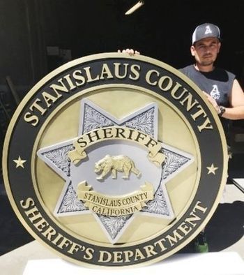 MB2272 - Badge of the Sheriff of Stanislaus County, California, 3-D