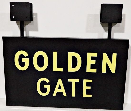 GA16527B - Carved HDU Sign for "Golden Gate" Top-Mounted Sign Brackets