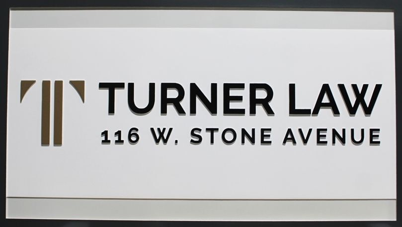 A10527 - Carved 2.5-D  Sign for the Turner Law Firm 
