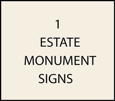 1. - I18000 - Large Monument Signs placed on Entrance Driveways to Estates, Upscale Farms, and Plantations