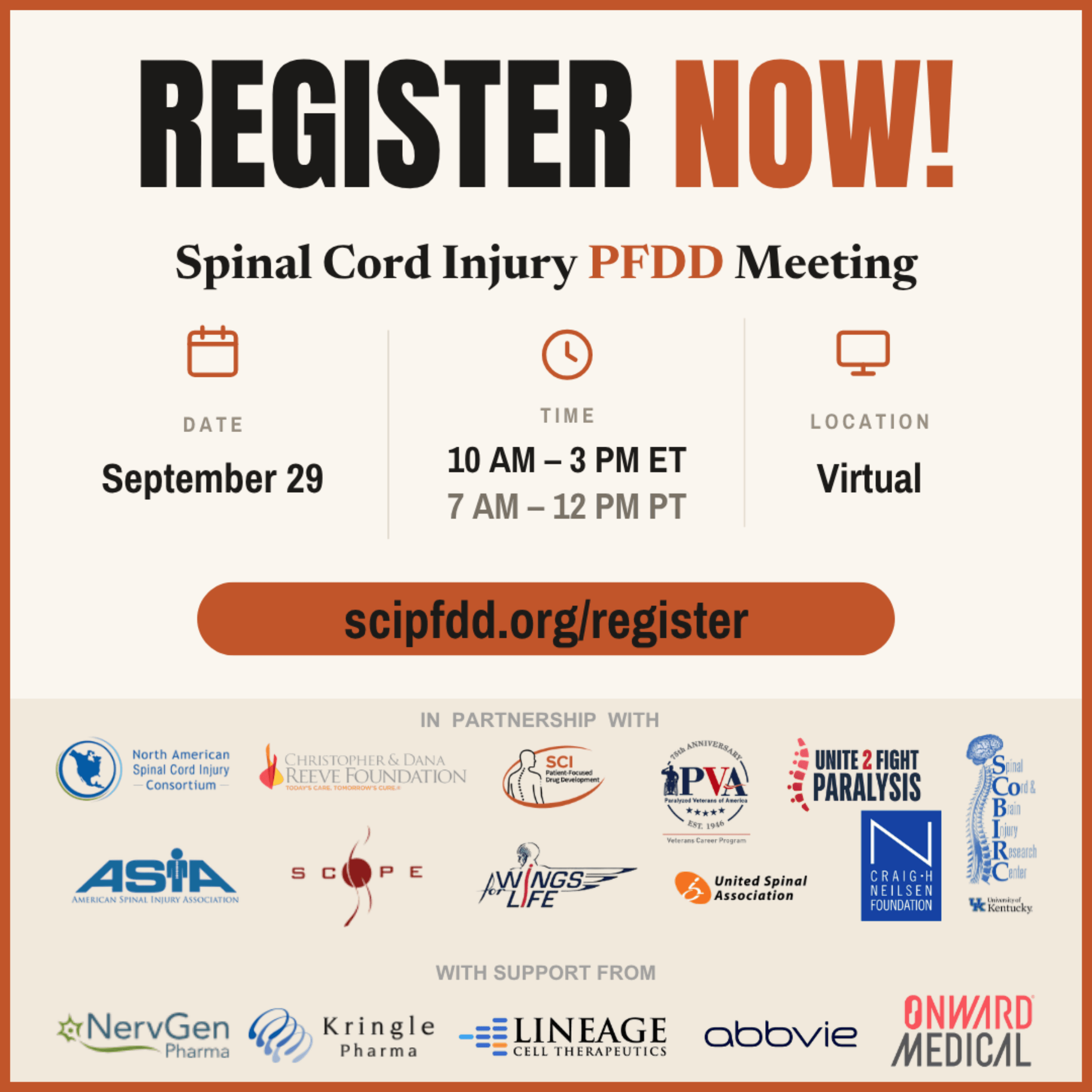 Register for the PFDD Meeting
