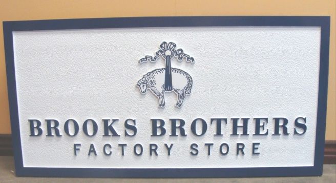 SA28370 - Sandblasted HDU Sign for Brooks Brothers Factory Store