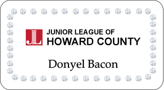 JUNIOR LEAGUE OF HOWARD COUNTY BLING NAME BADGE