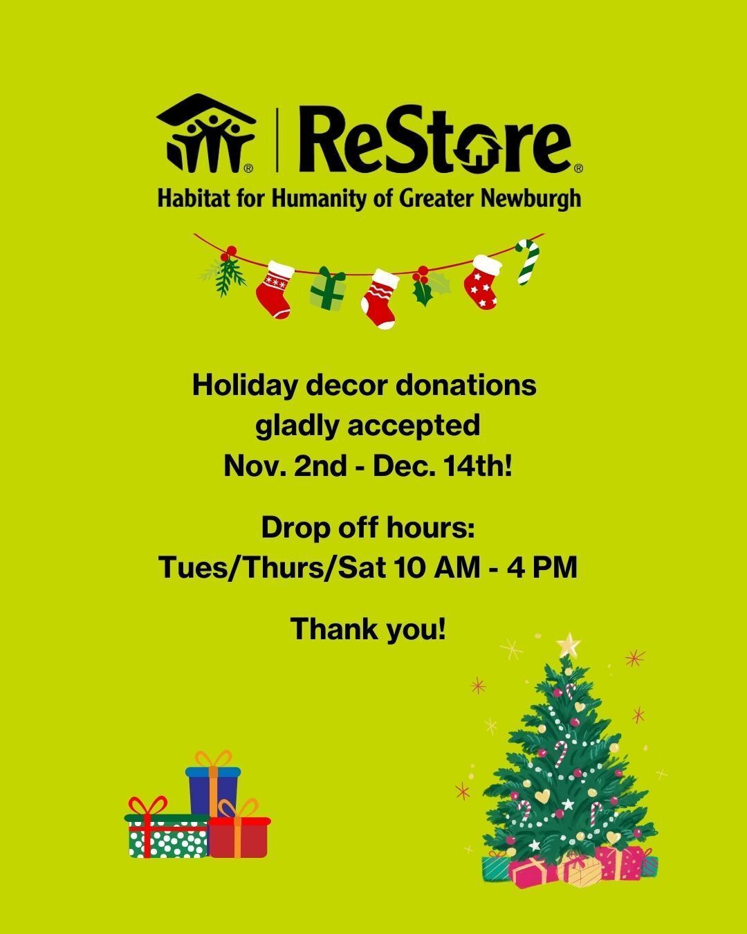 Donate your Holiday decor to ReStore!