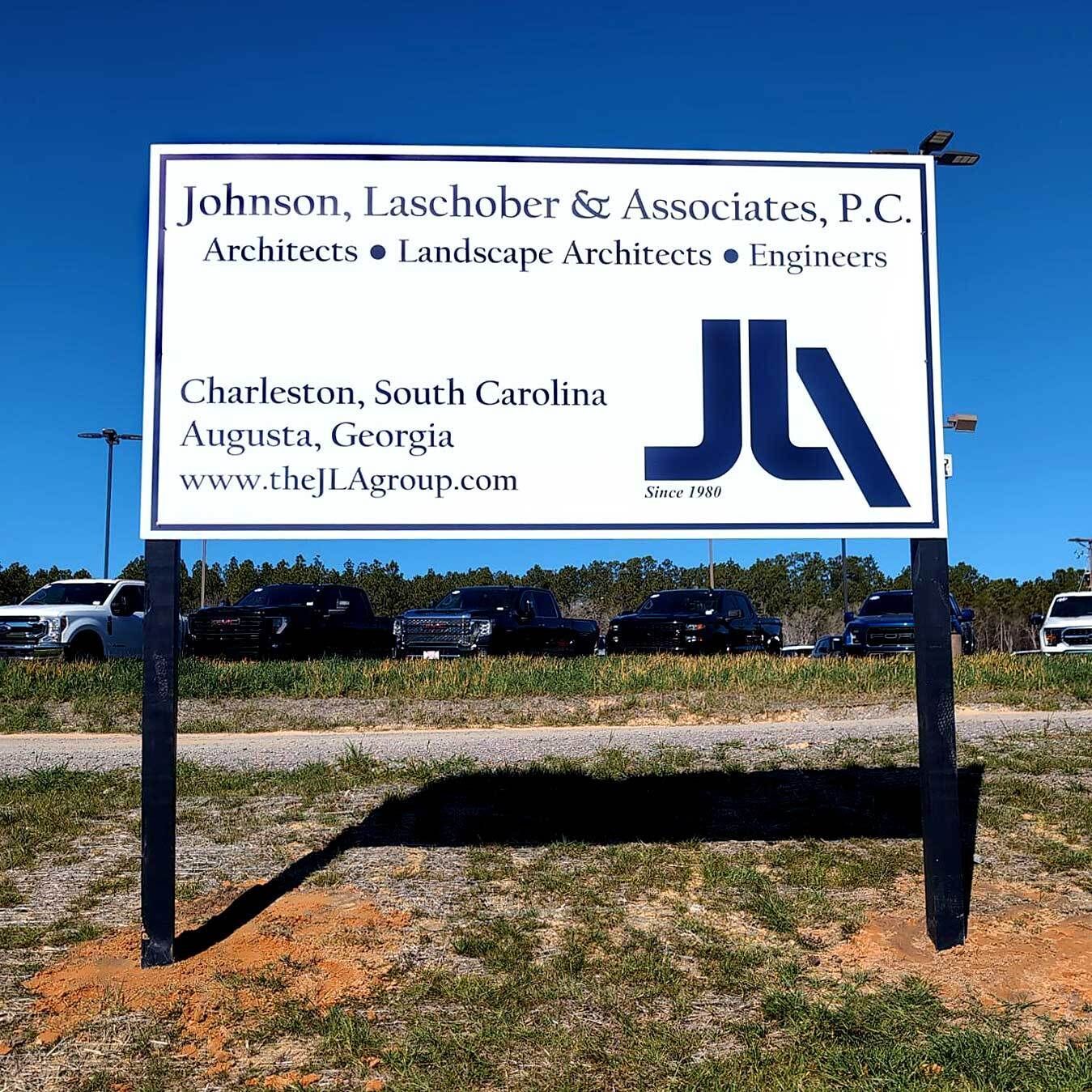 Construction Site Sign for Johnson Laschober & Associates in Augusta, Georgia