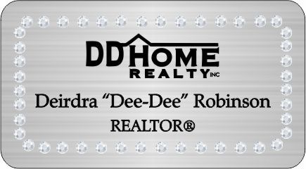 DD HOME REALTY INC RECTANGLE BLING NAME BADGE